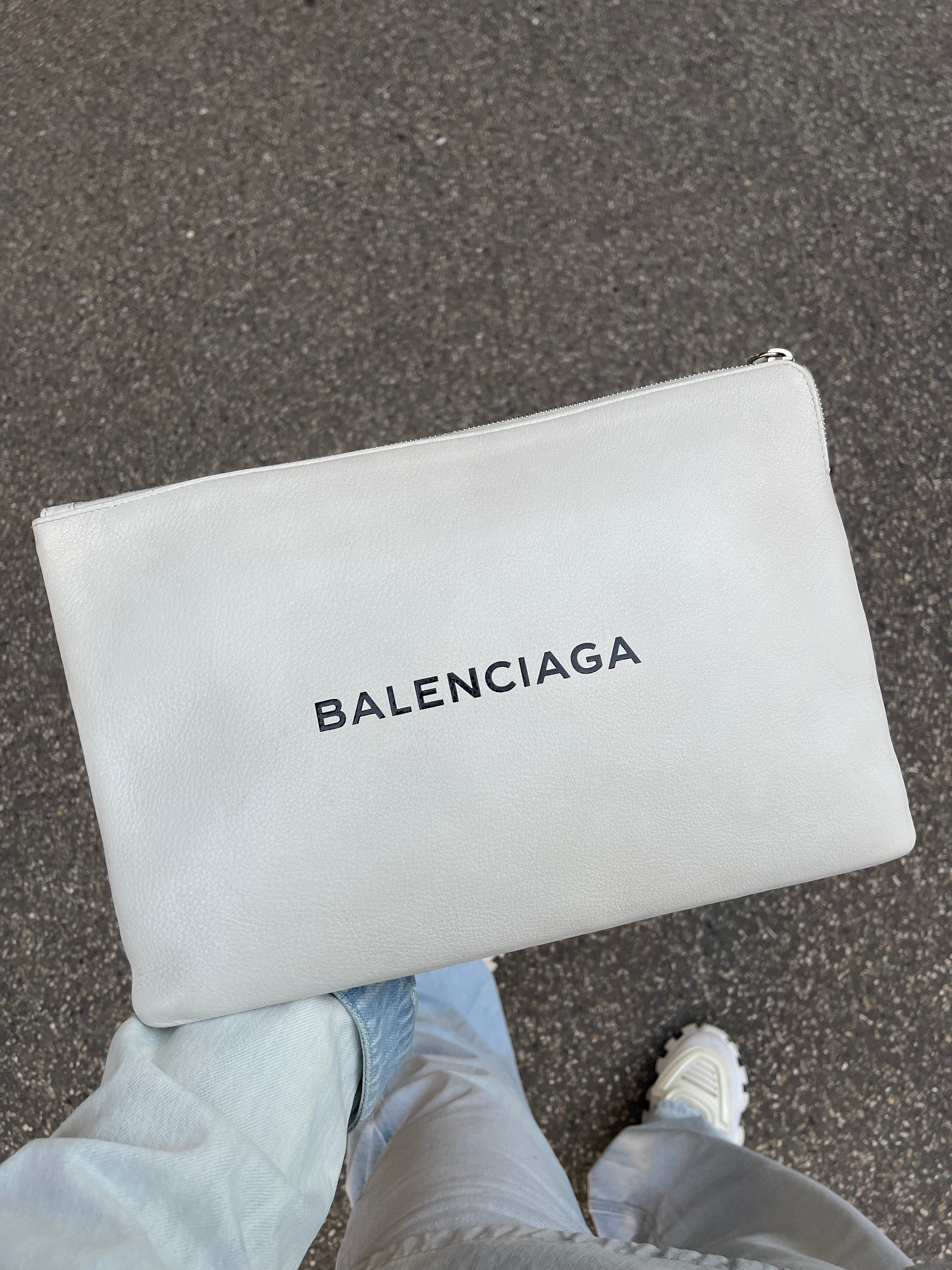 Balenciaga - White A4 pouch