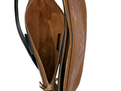 Louis Vuitton - Sac Multipochette Édition Cuir Empreinte Camel/ Léopard | Les Folies d’Eugénie