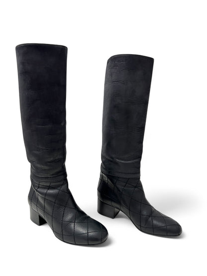 Chanel -Stiefel mit Steppnähten T36.5