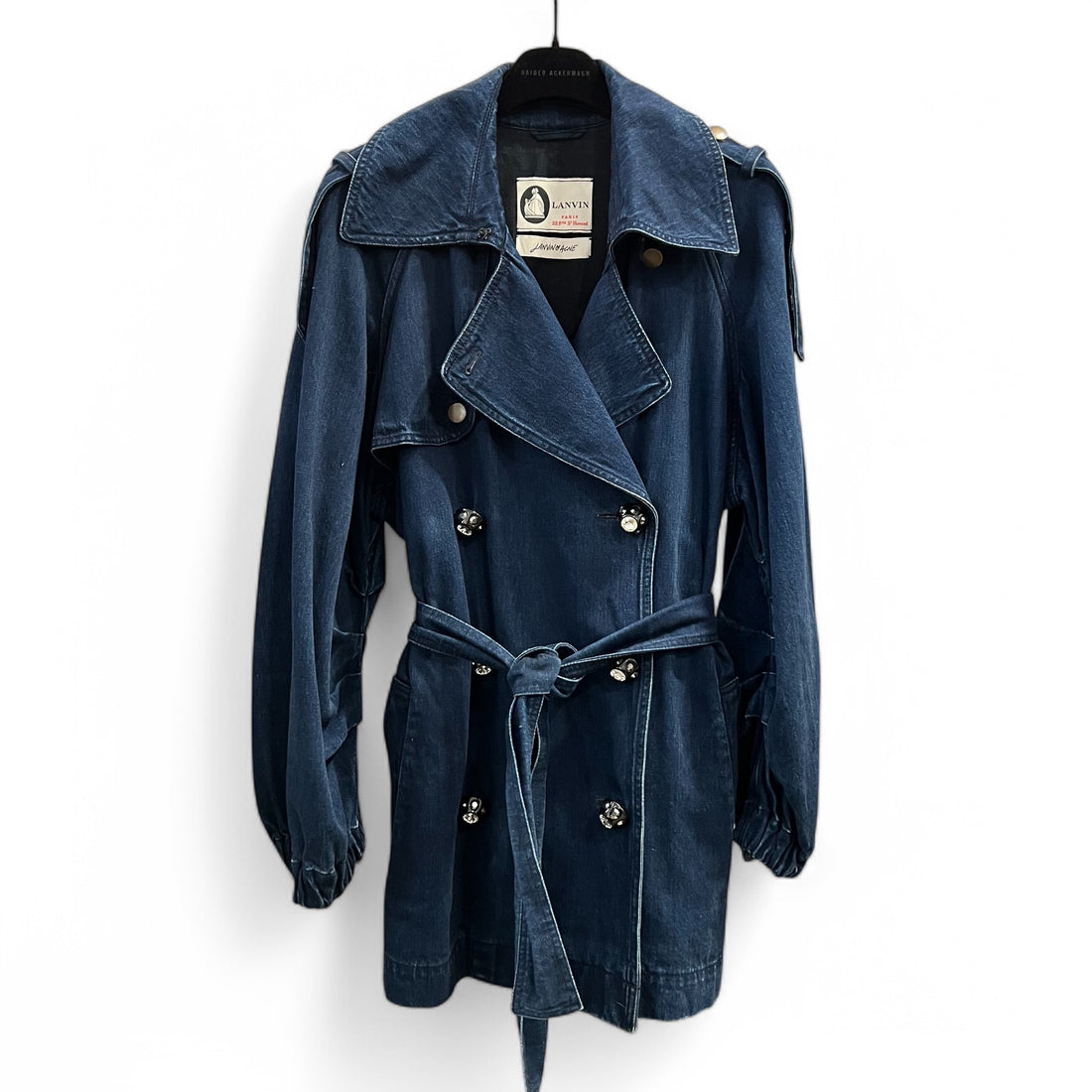 Lanvin - Giacca in jeans con bottoni gioiello