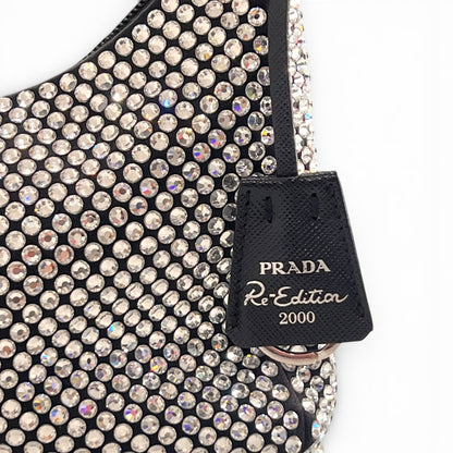 Prada - Sac ré-édition 2000 à strass