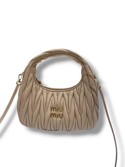 Miu Miu - Sac Wander nude nappa matelassé