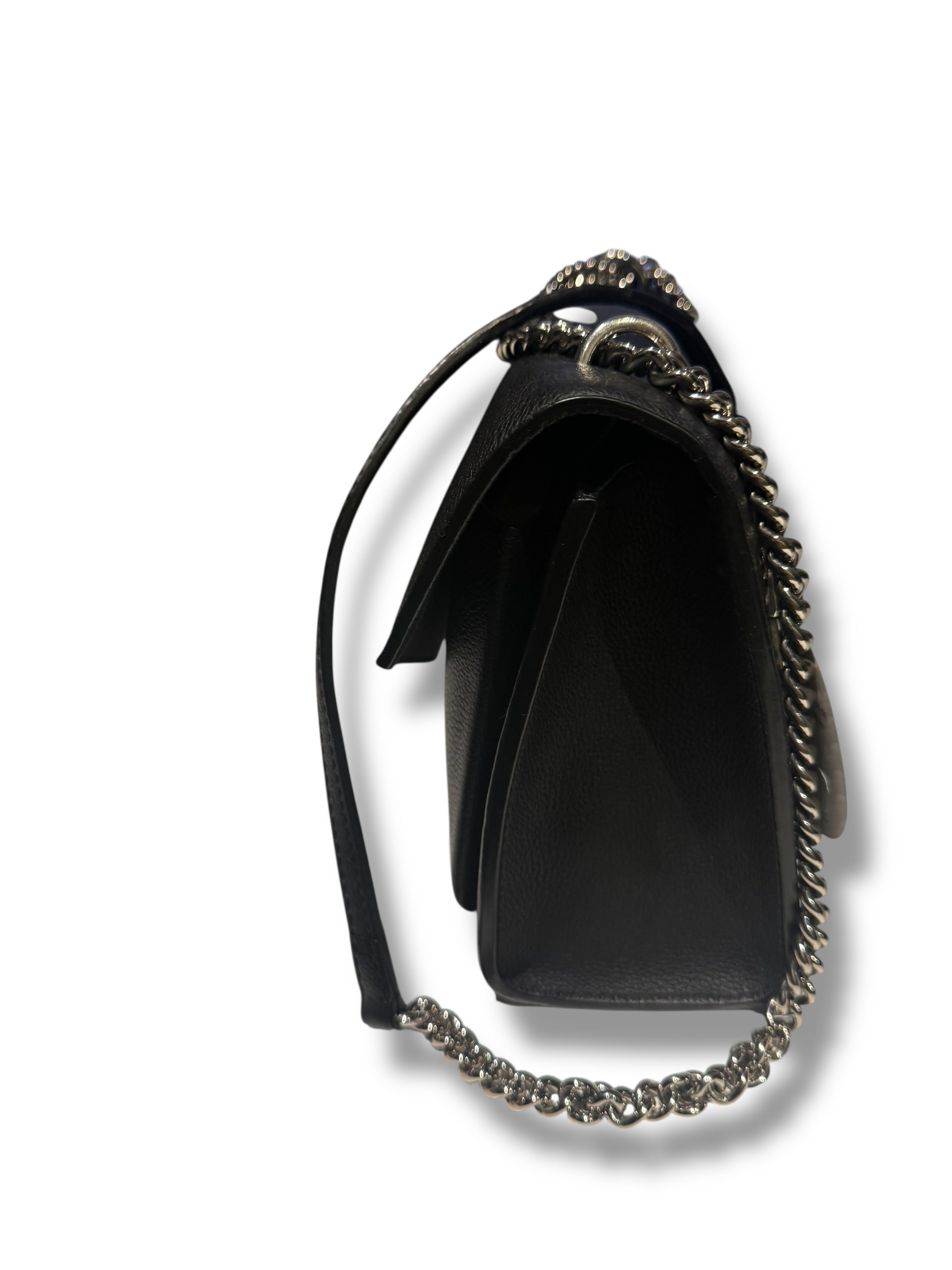 Louis Vuitton - Sac Lock Me en cuir noir et finition argenté