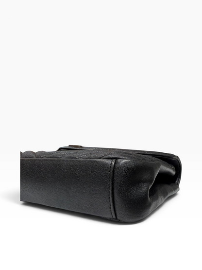 Yves Saint Laurent - Sac College MM cuir agneau et matelassage chevron noir