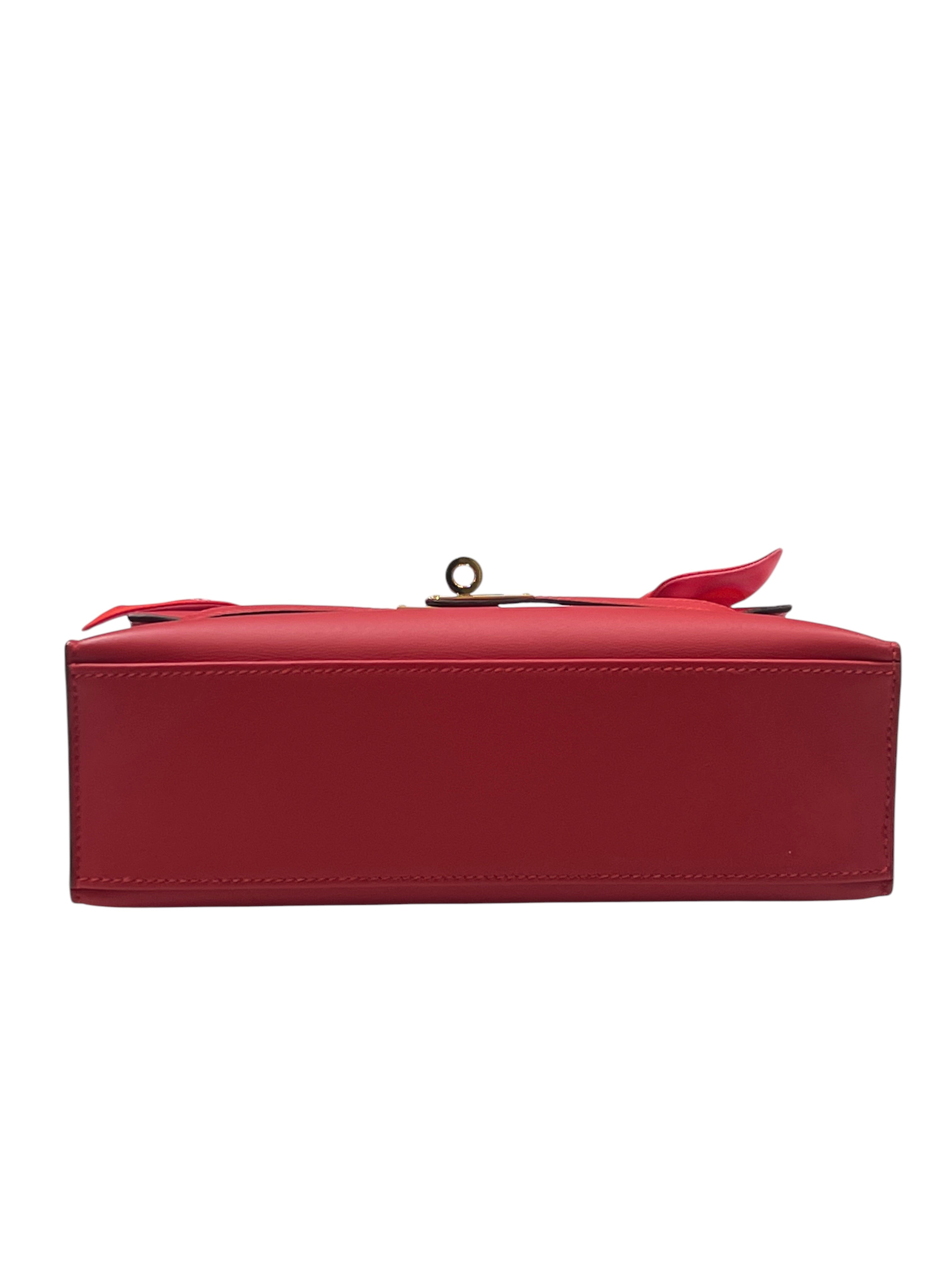 Hermès - pochette mini Kelly Swift rouge radieux 2025
