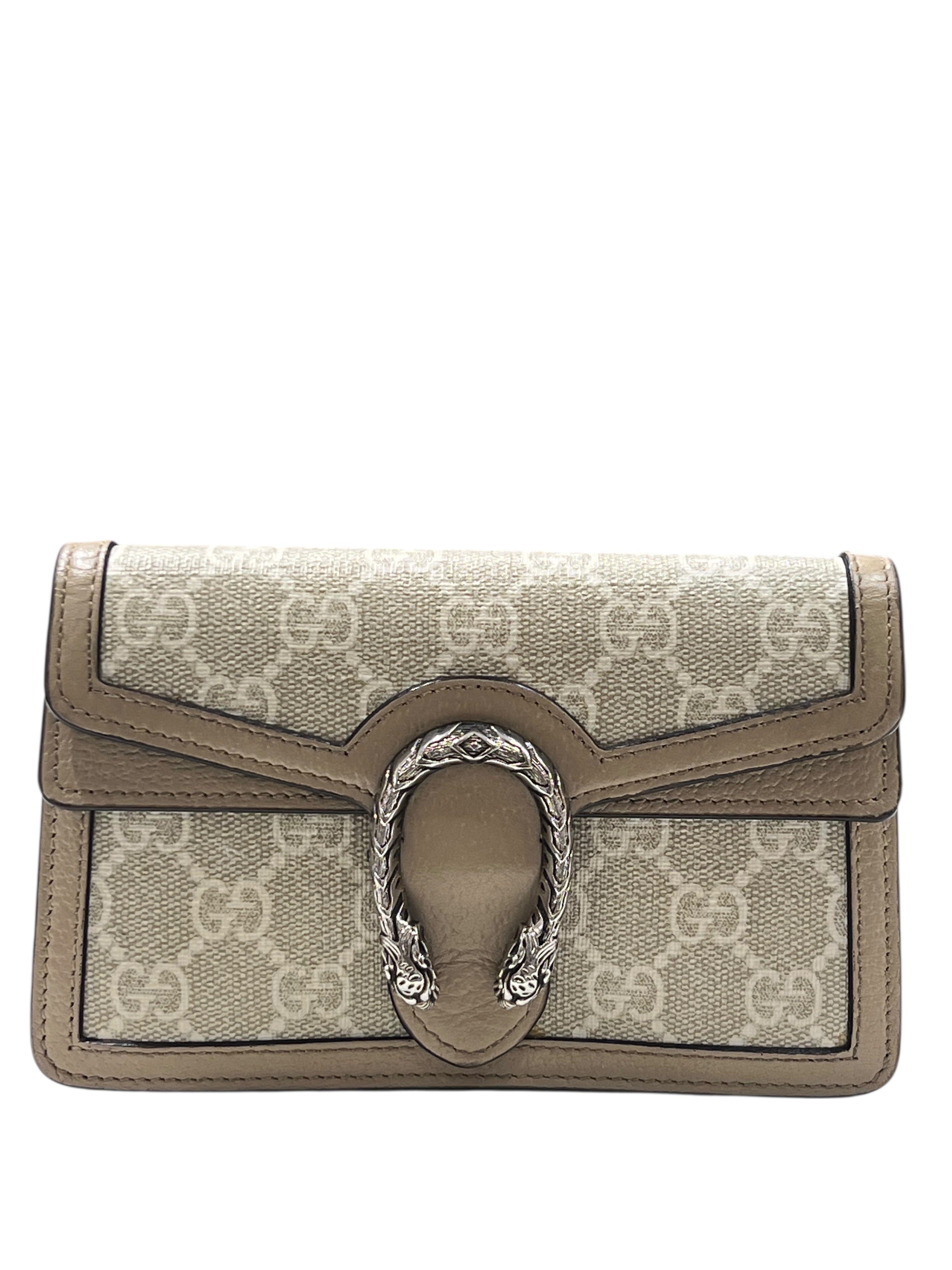 Gucci - Mini Dionysus bag in beige GG leather and canvas