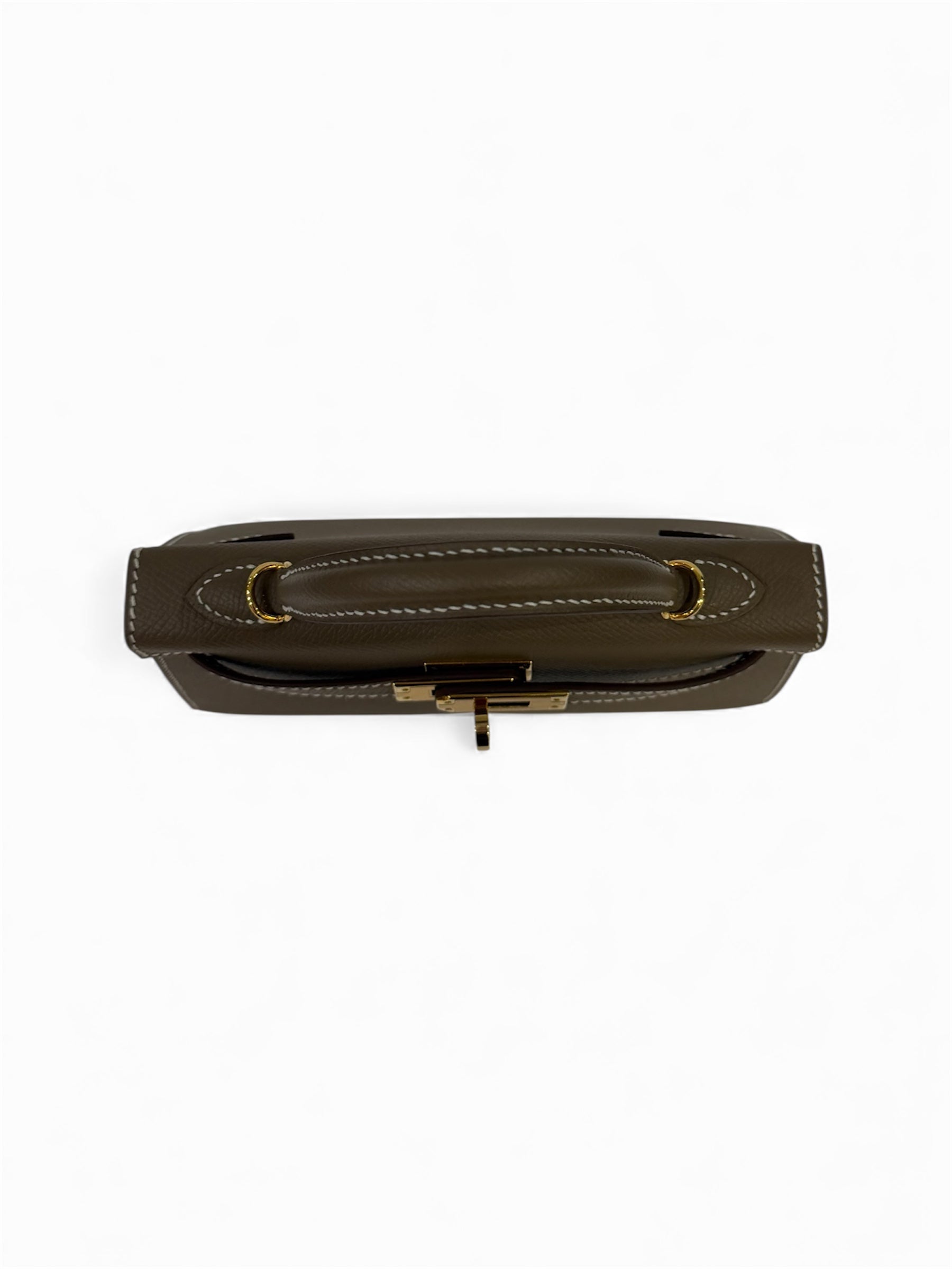 Hermès - Sac Kelly II sellier Mini Étoupe