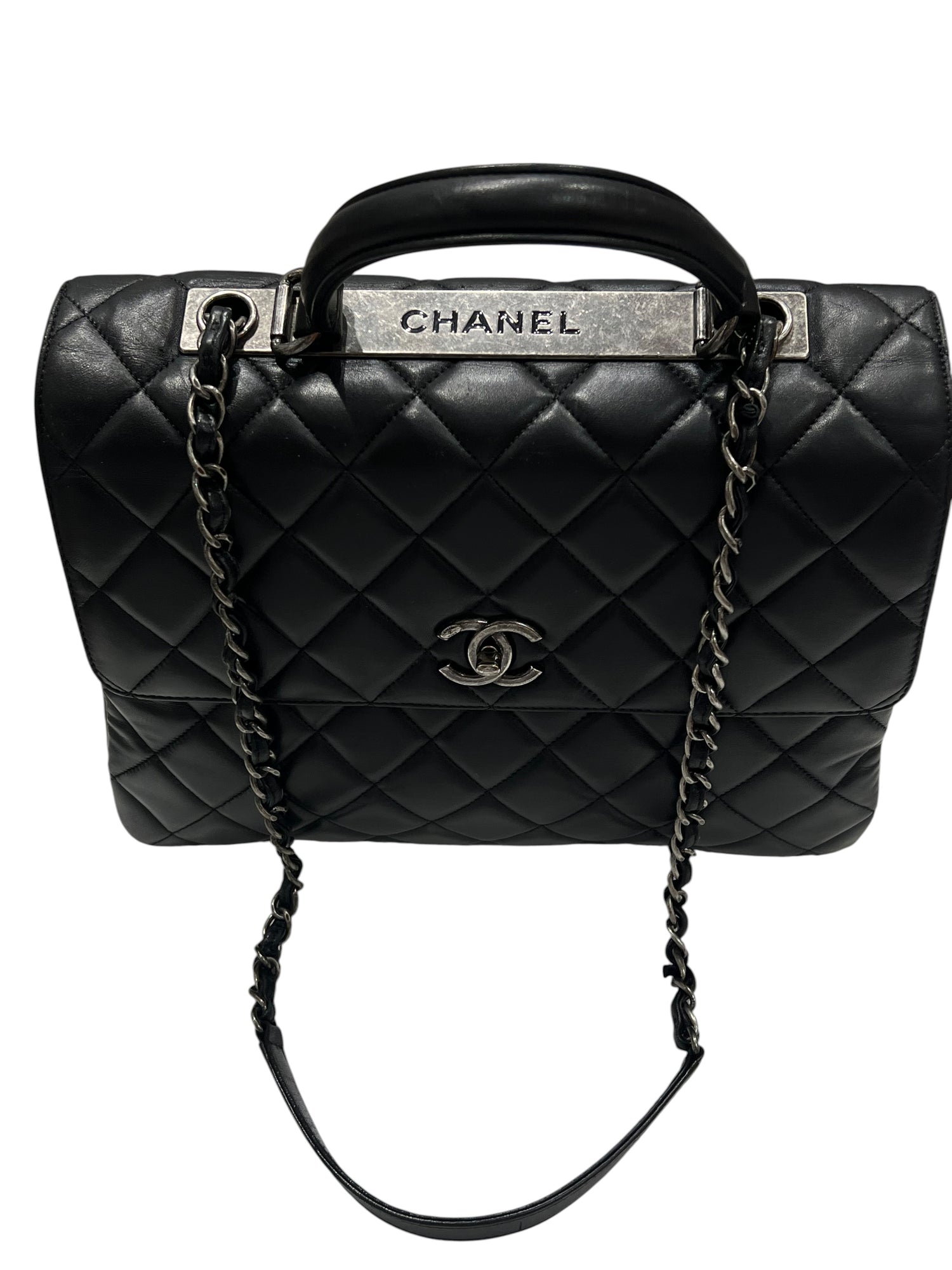 Chanel - sac maxi trendy cuir agneau noir