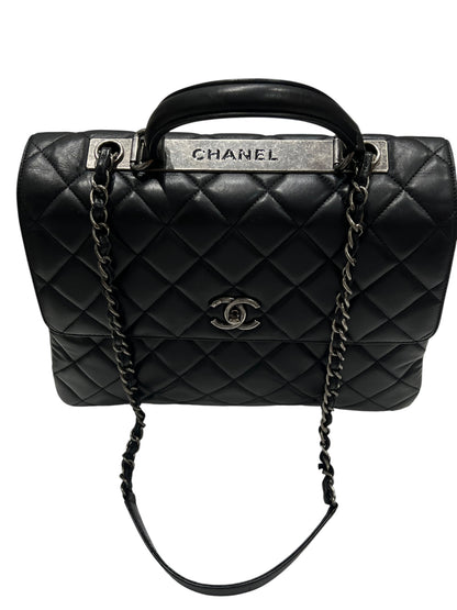 Chanel - sac maxi trendy cuir agneau noir