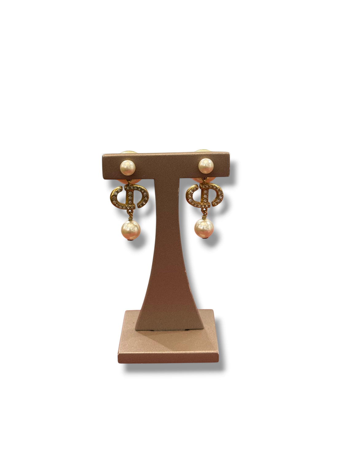 Dior - Boucles d’oreilles Tribales CD Strass