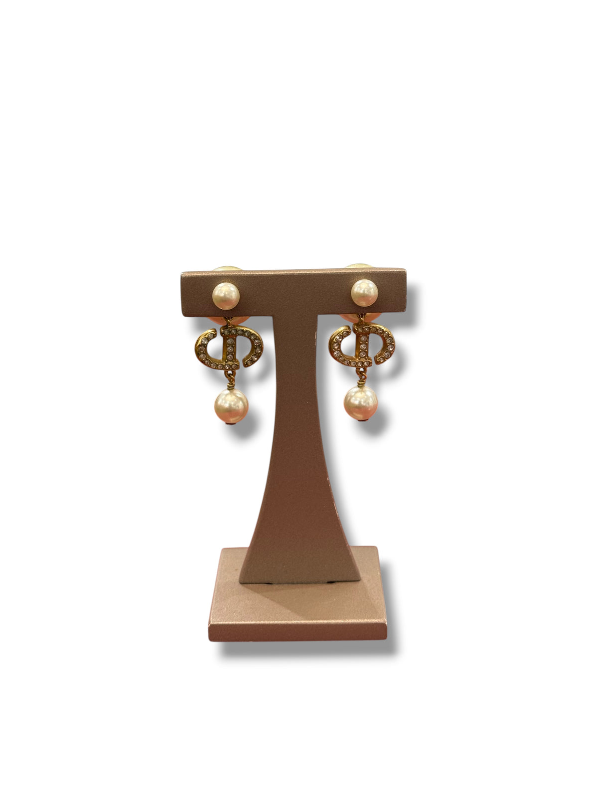 Dior - Boucles d’oreilles Tribales CD Strass