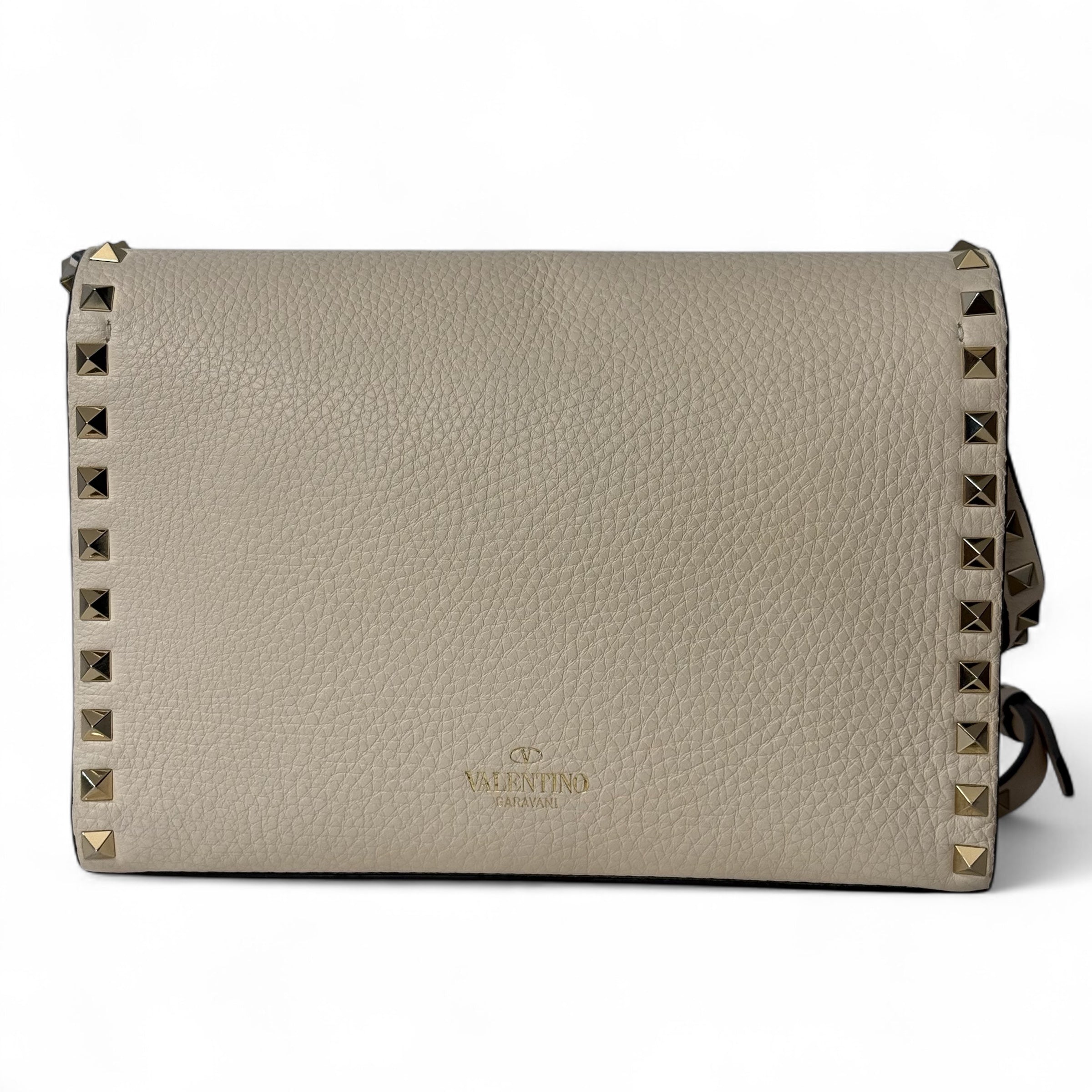 Valentino - Rockstud-Tasche cremefarben