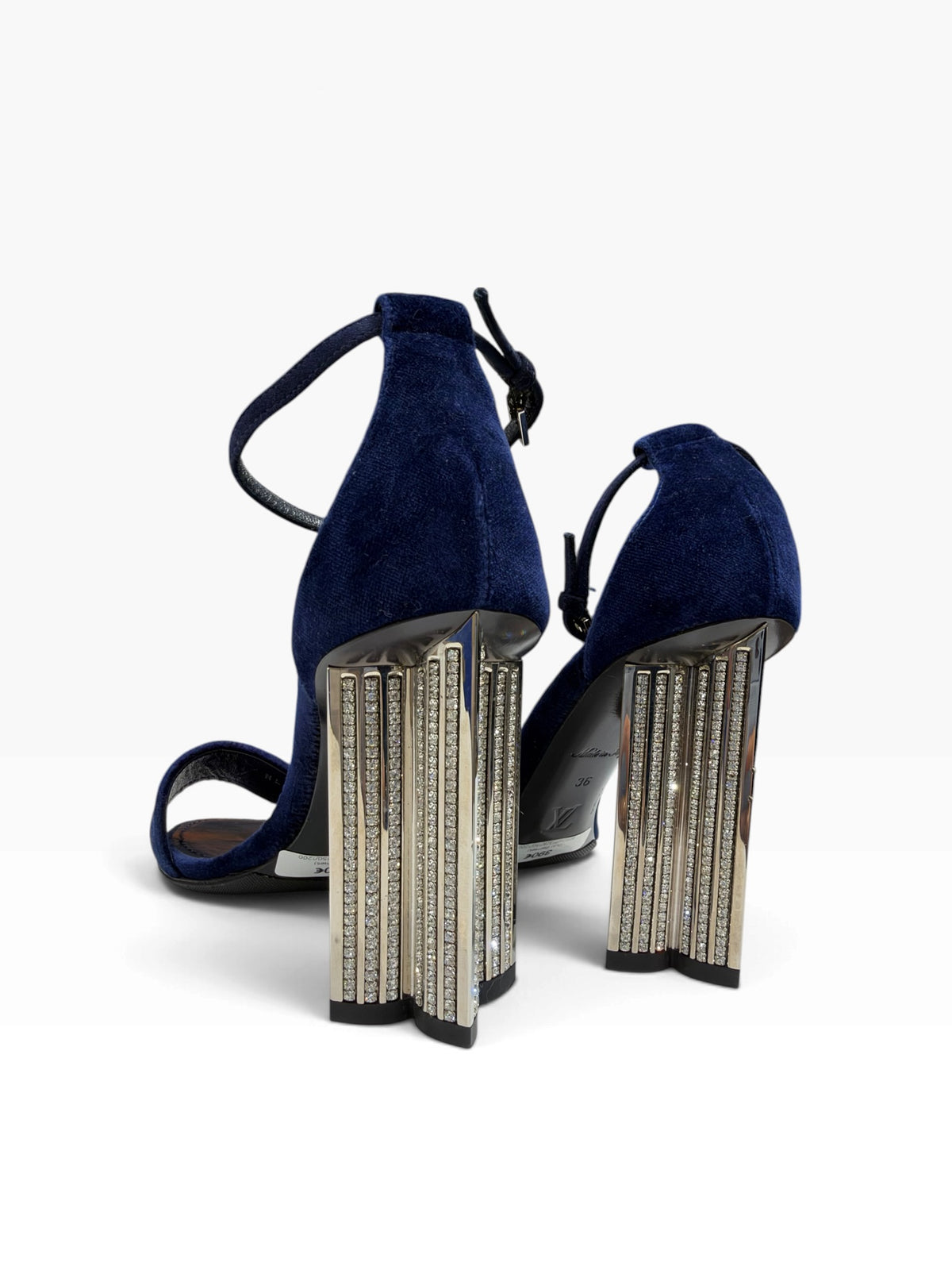 Louis Vuitton - Escarpins Silhouette en velours bleu