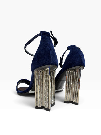 Louis Vuitton - Escarpins Silhouette en velours bleu