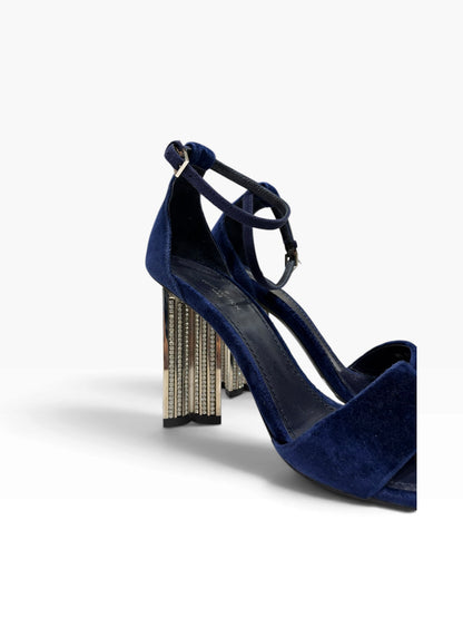 Louis Vuitton - Escarpins Silhouette en velours bleu
