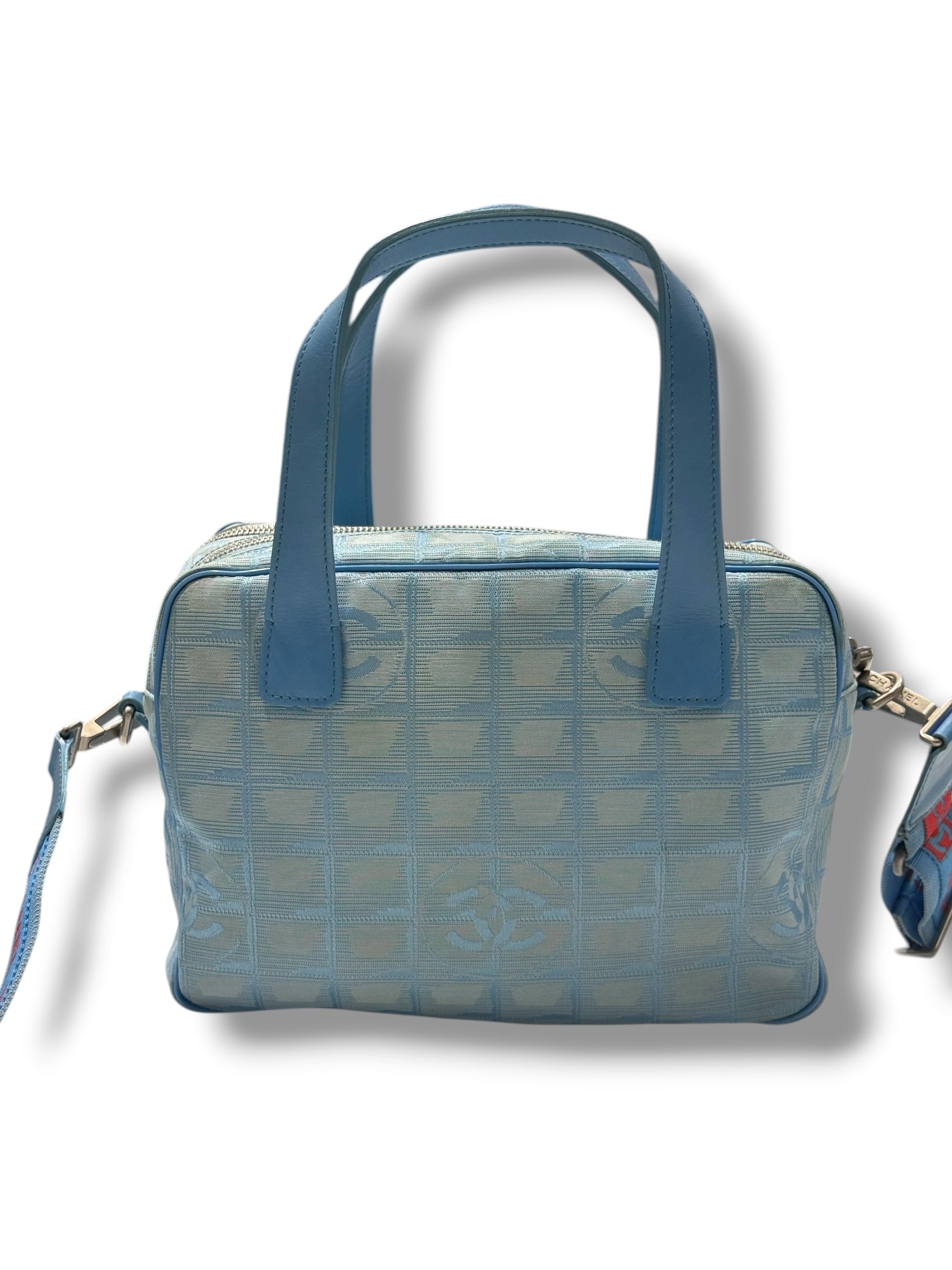 Chanel - Sac Toile bowling bleu