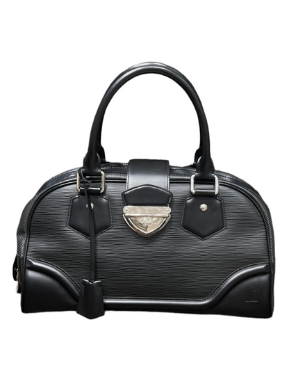 Louis Vuitton - Sac Montaigne Bowling GM cuir épi noir