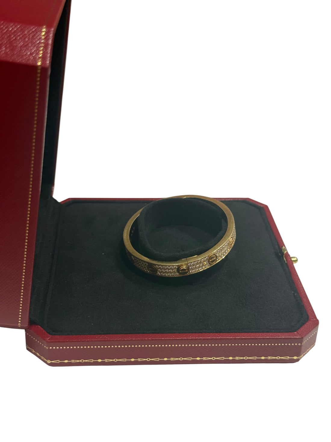 Cartier - Bracelet Love pavé diamants or jaune T17