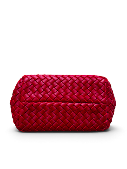 Bottega Veneta - Sac Fourre-Tout en cuir intreccio rouge