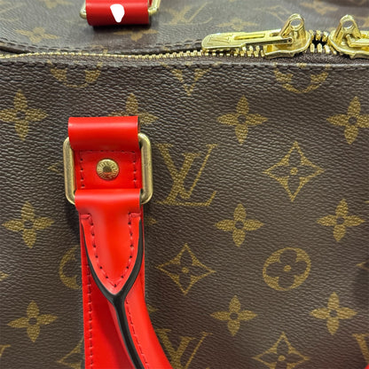 Louis Vuitton - Sac Keepall 50 Monogram et cuir rouge