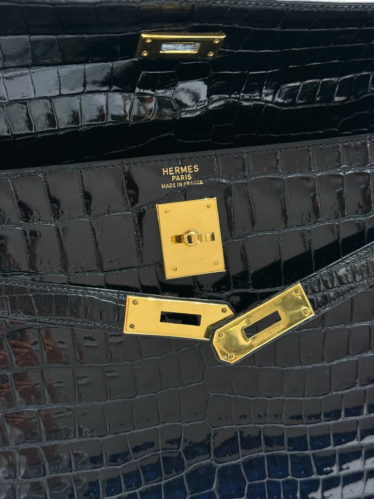 Hermès - Sac Kelly 35 alligator vintage 1977