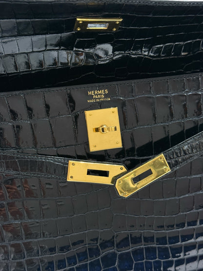 Hermès - Sac Kelly 35 alligator vintage 1977