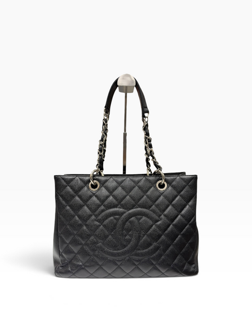 Chanel - Sac Cabas grand shopping en cuir caviar noir