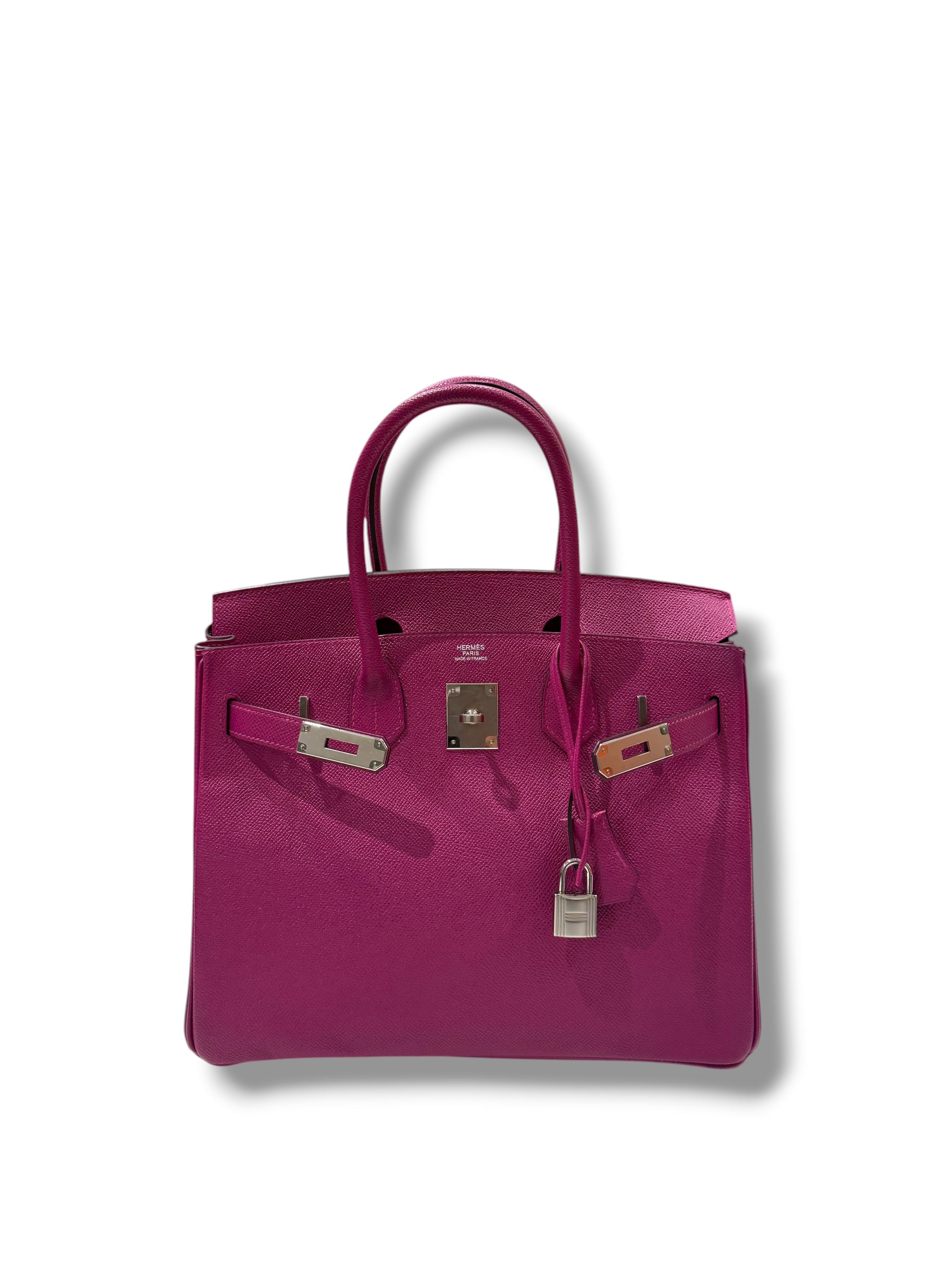 Hermès - Sac Birkin 30 Epsom Rose Pourpre PHW