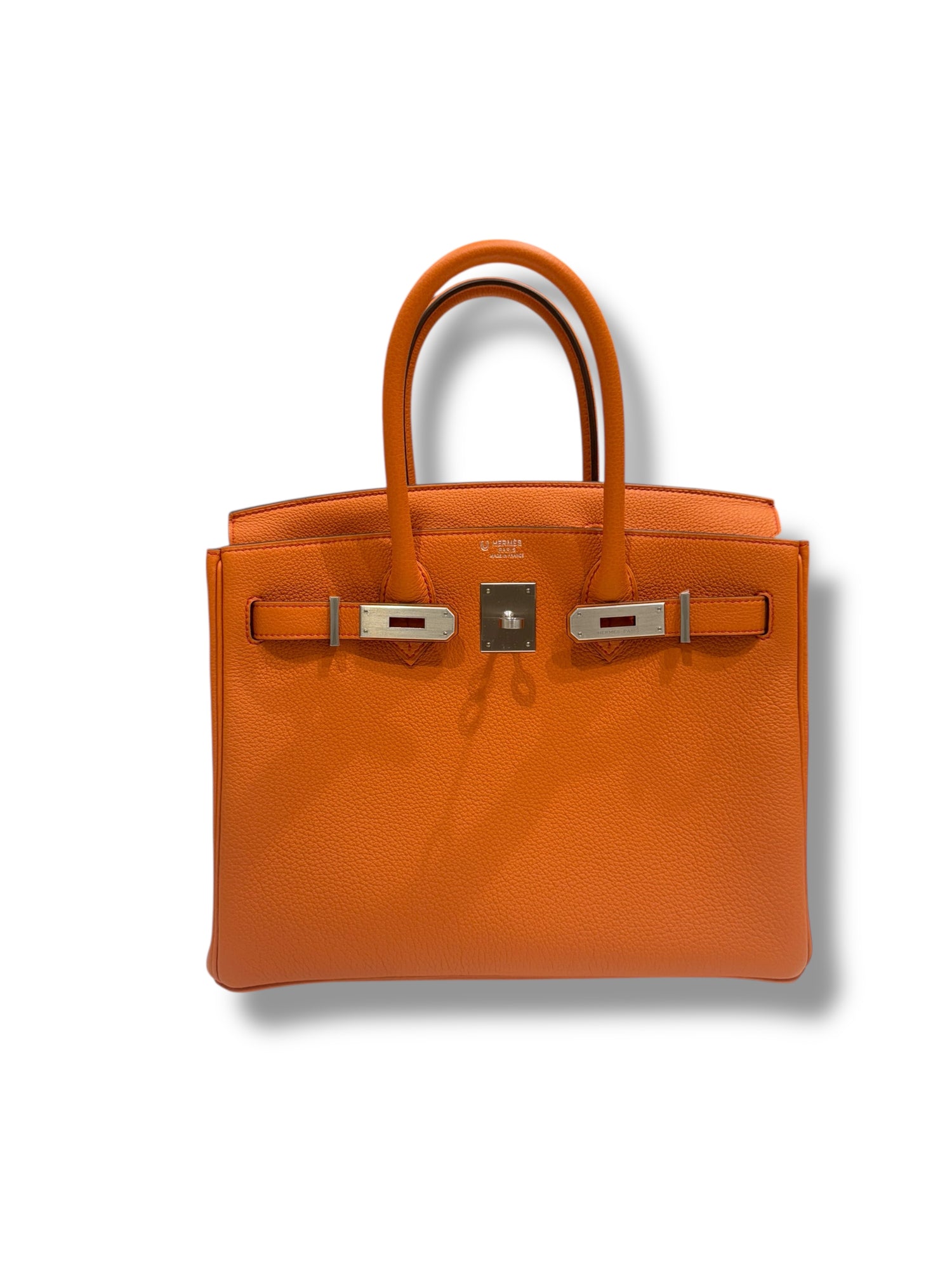 Hermès - Sac Birkin 30 Orange H et Rouge Coeur Commande spéciale