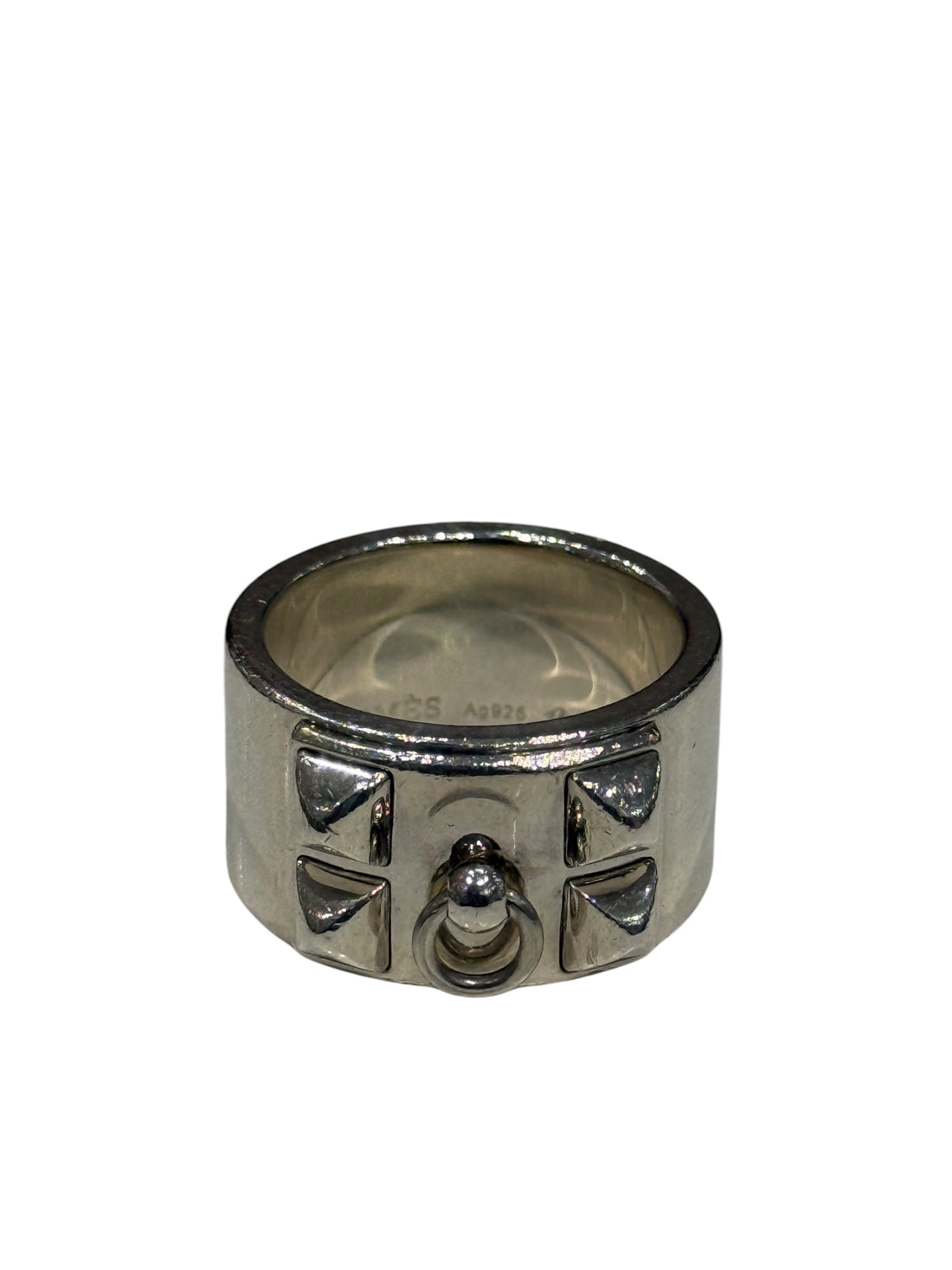 Hermès - Bague Collier de Chien argent T55