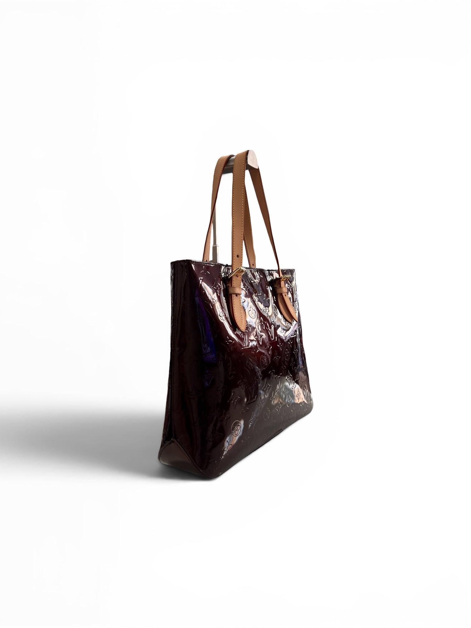 Louis Vuitton - Sac cabas cuir vernis amarante