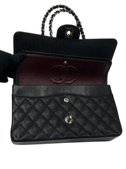 Chanel - Sac classique 11.12 timeless médium cuir caviar noir