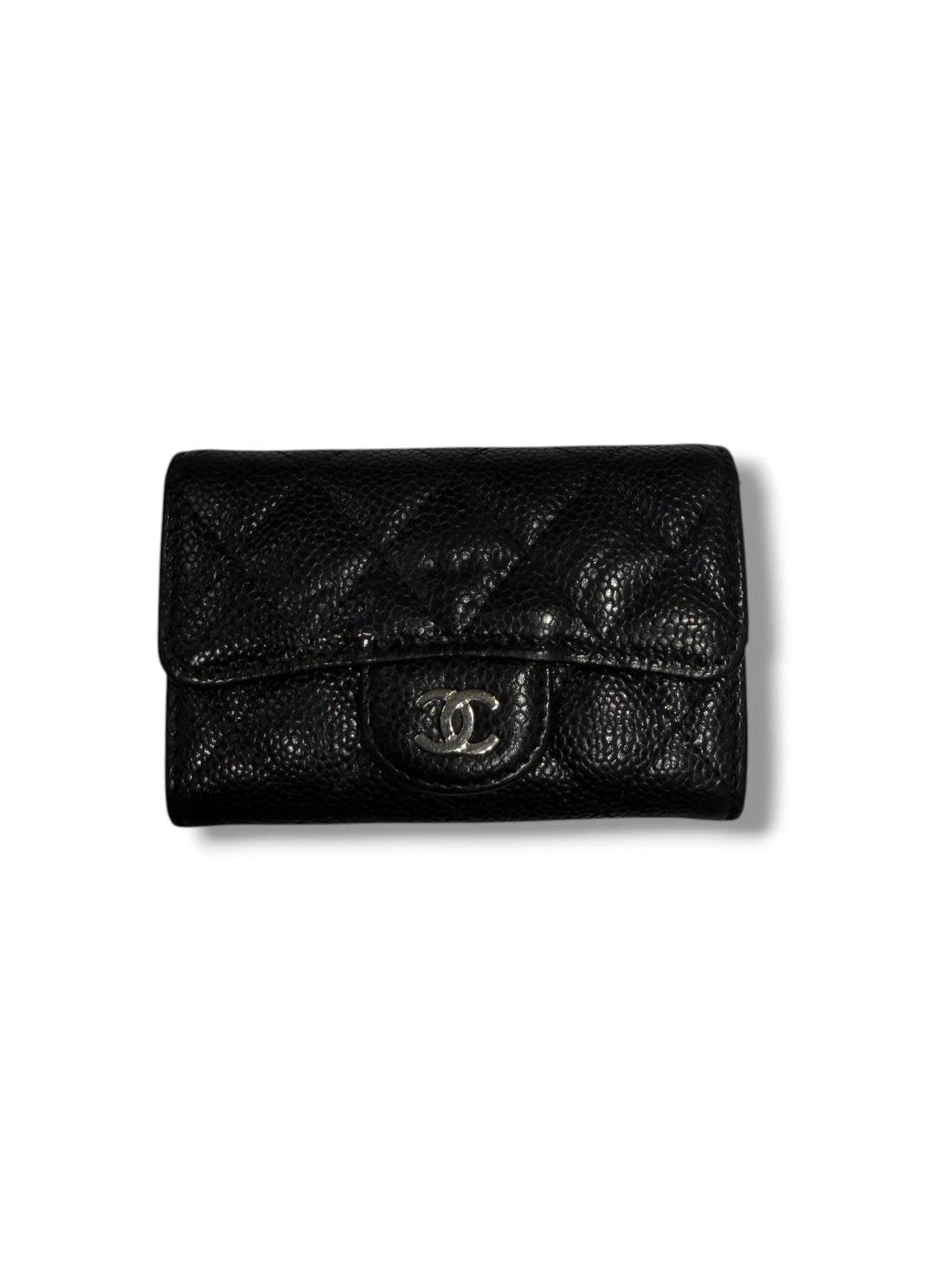 Chanel - Mini portefeuille à rabat noir