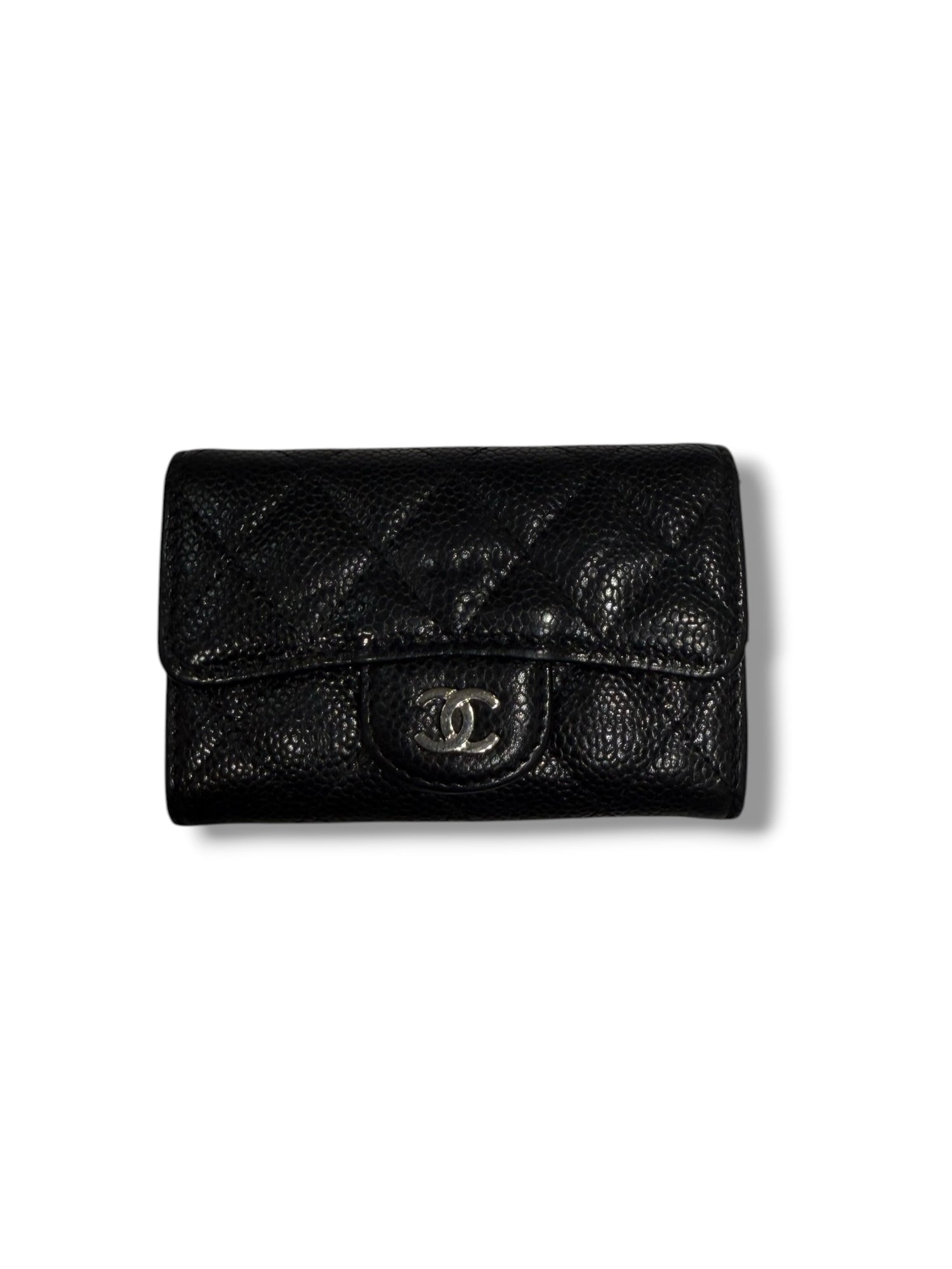 Chanel - Mini portefeuille à rabat noir