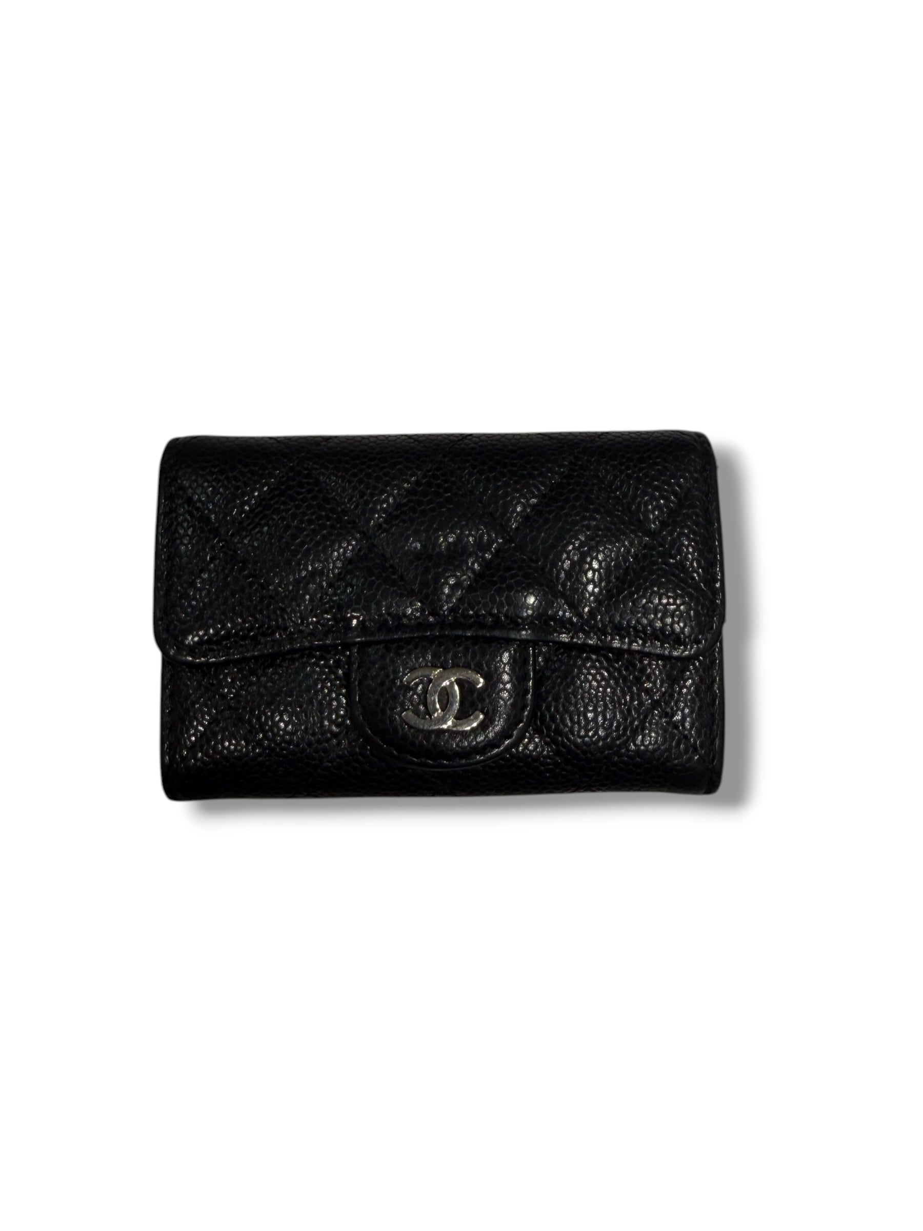 Chanel - Mini portefeuille à rabat noir