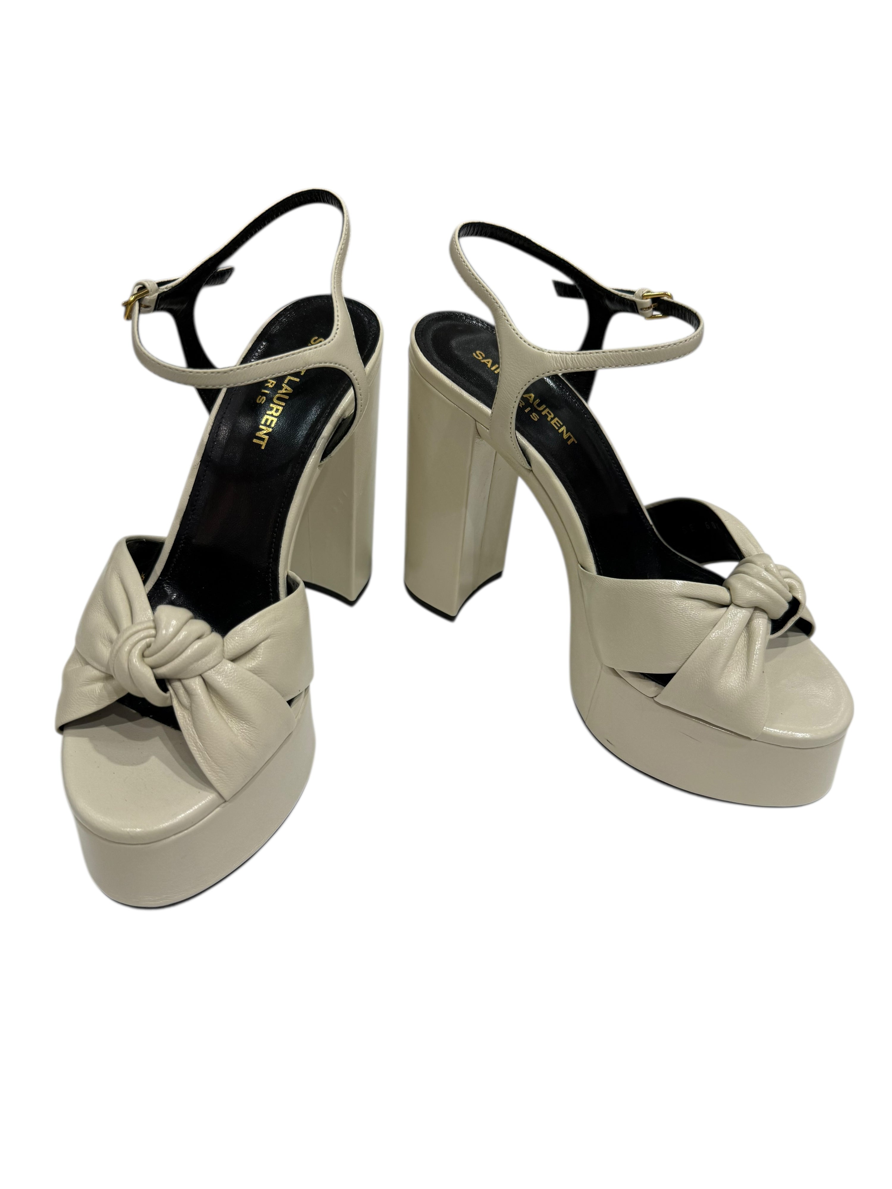 Saint Laurent - White Bianca sandals size 37 1/2