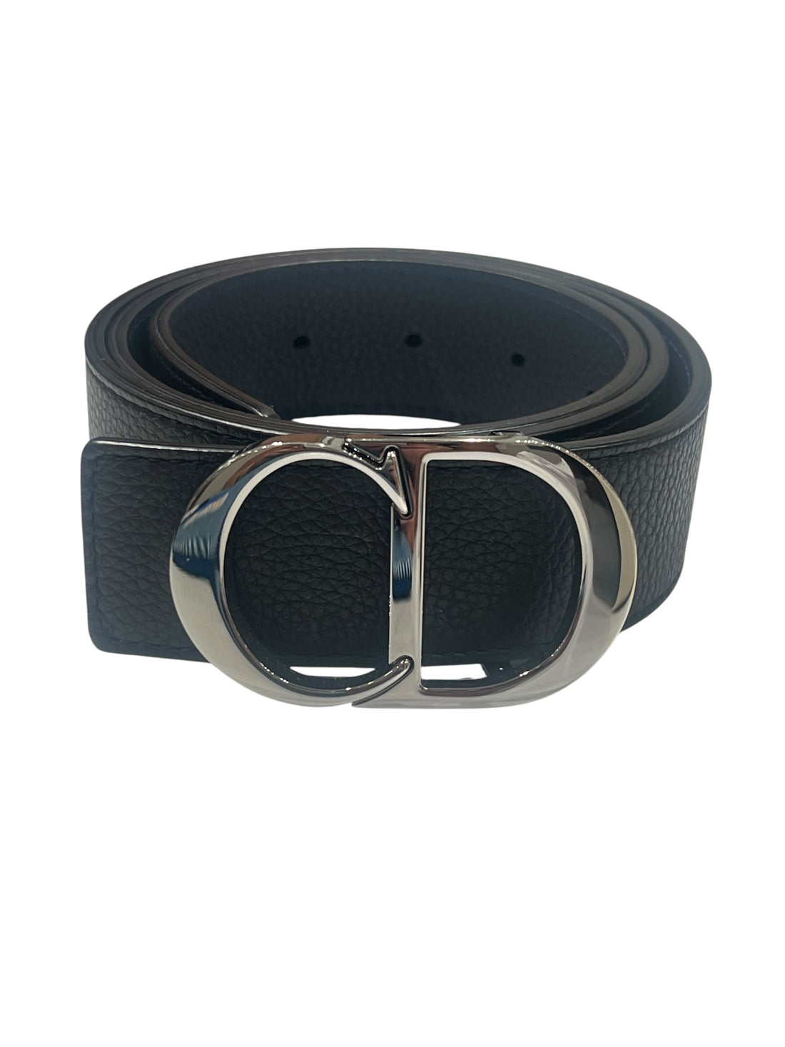 Dior - ceinture homme cuir marine et noir réversible