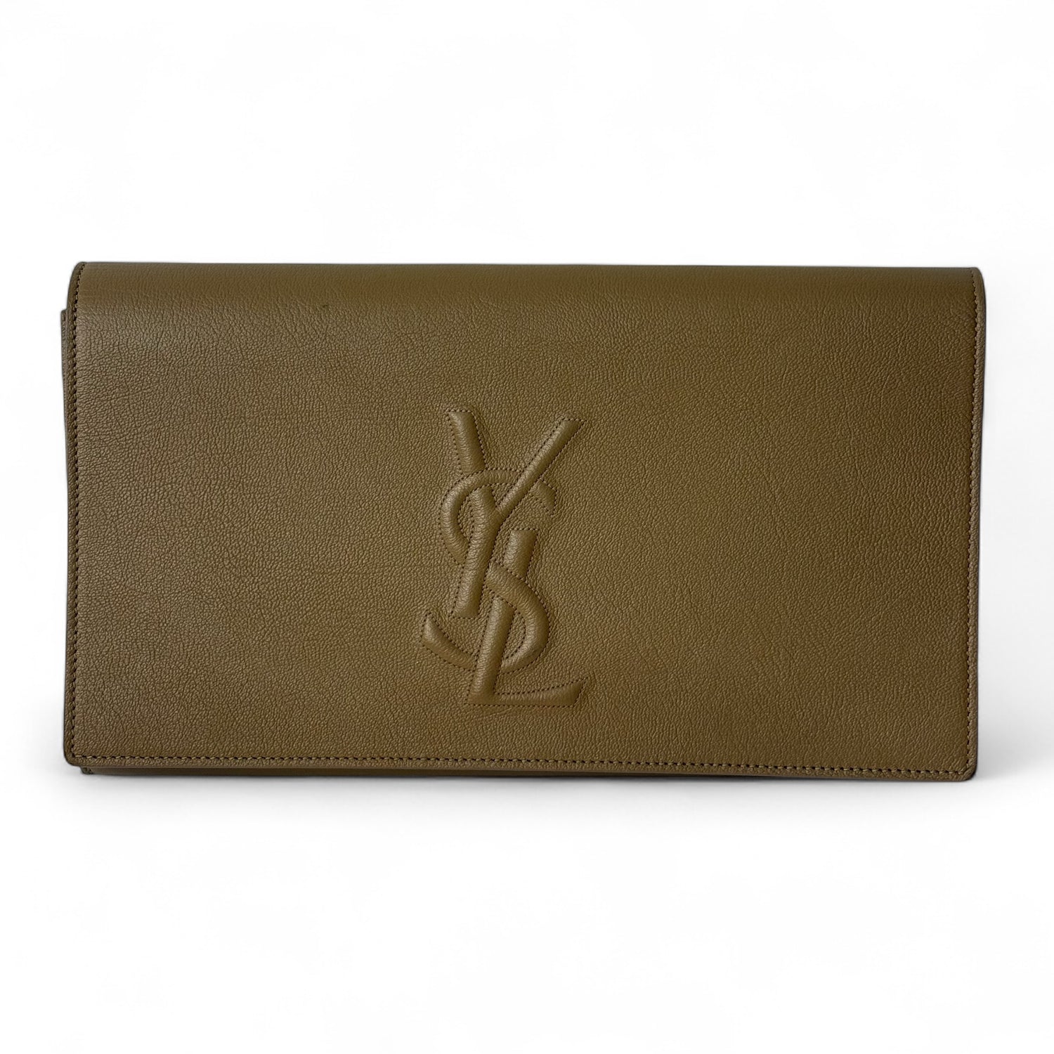 Saint Laurent - Pochette en cuir logo