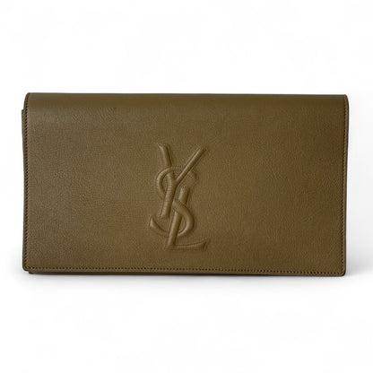 Saint Laurent - Pochette en cuir logo