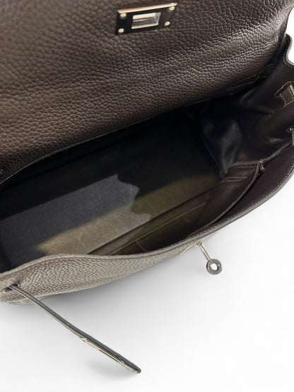 Hermès - Sac Kelly 35 Gris Éléphant