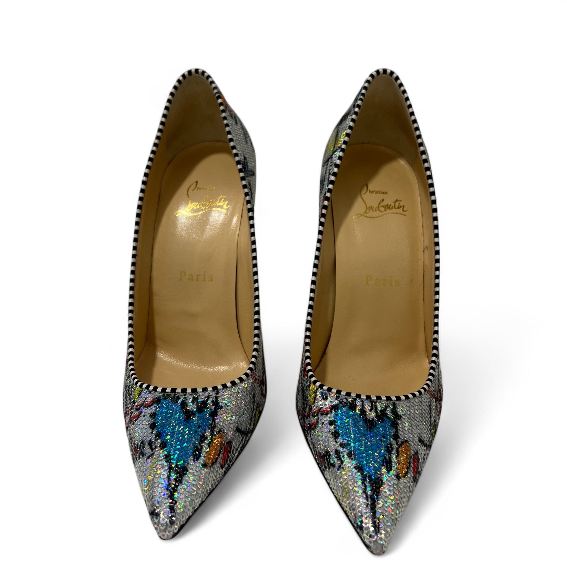 Louboutin - Décolleté Loubitag con paillettes