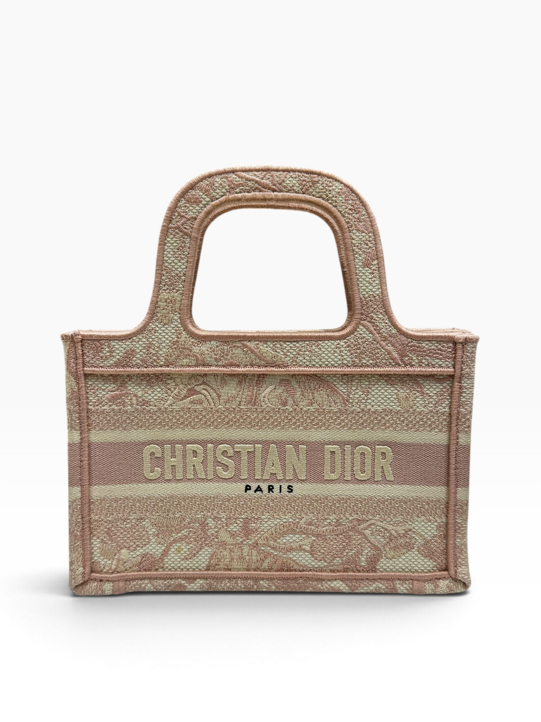 Dior - Mini Book Tote en toile de Jouy