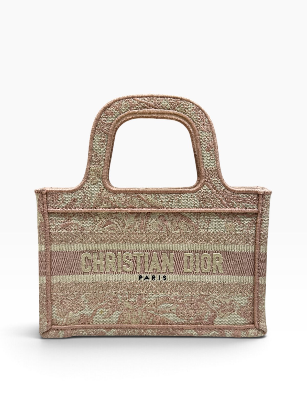 Dior - Mini Book Tote en toile de Jouy