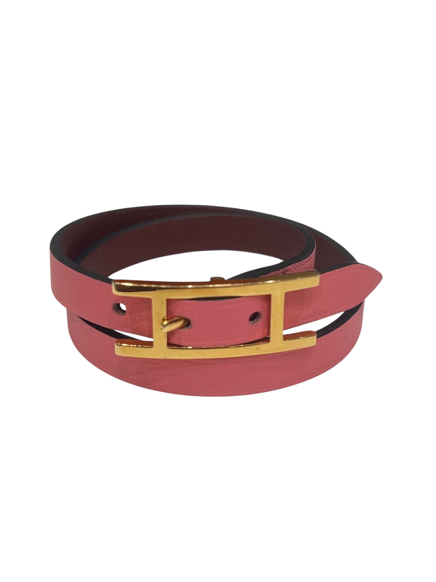 Hermès - bracelet be hapi bordeaux réversible rose