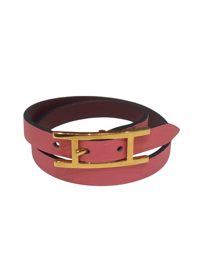 Hermès - bracelet be hapi bordeaux réversible rose
