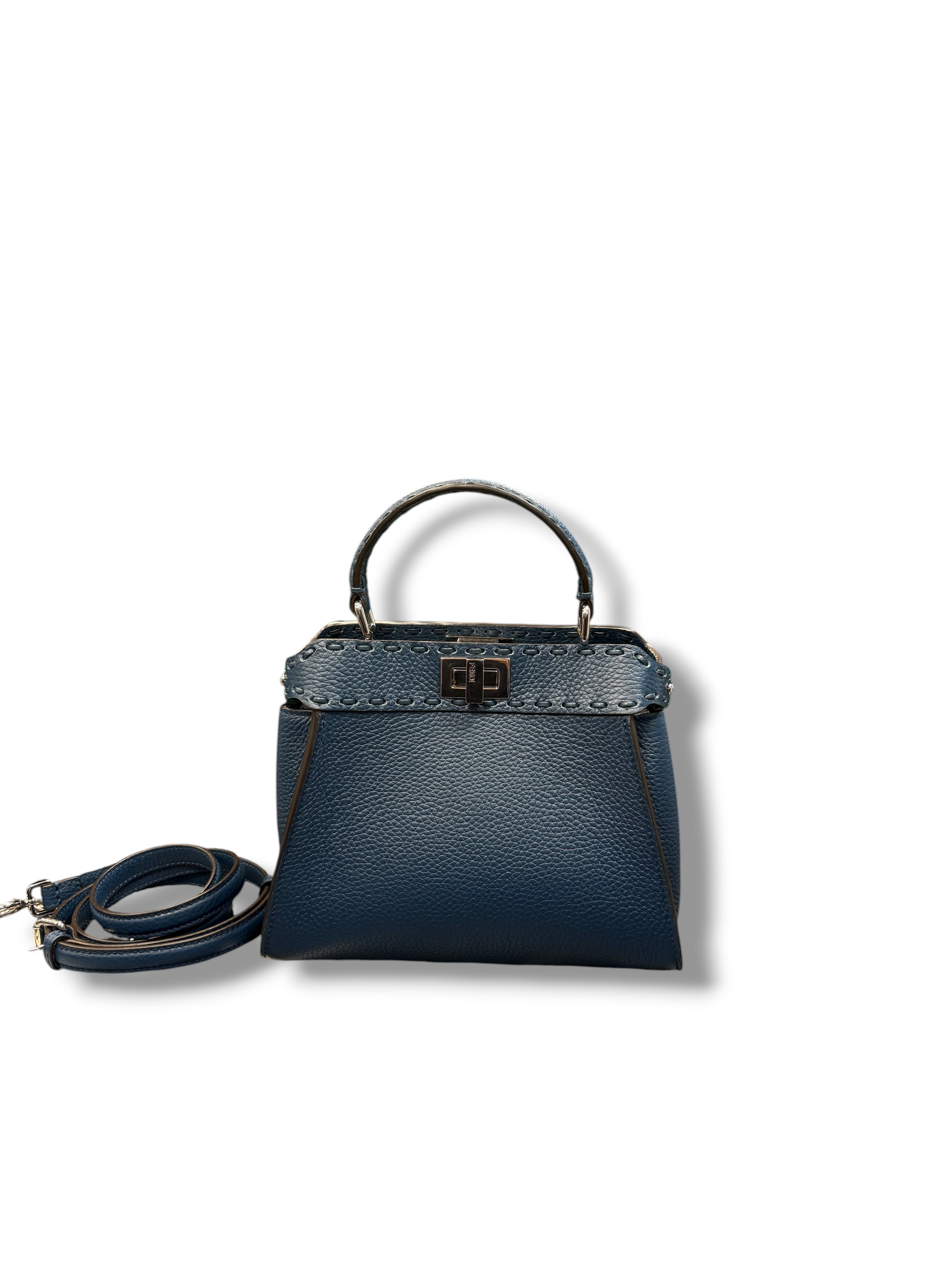 Fendi - Sac Peekaboo Iseeu bleu marine Selleria