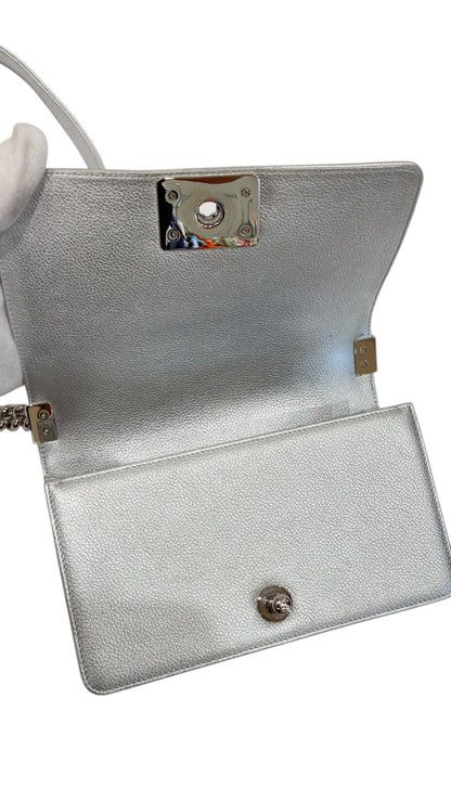 Chanel- Sac Boy mini édition limitée argenté