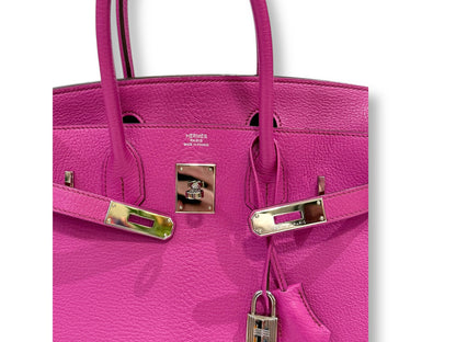 Hermès - Sac Birkin 30 Rose Extrême