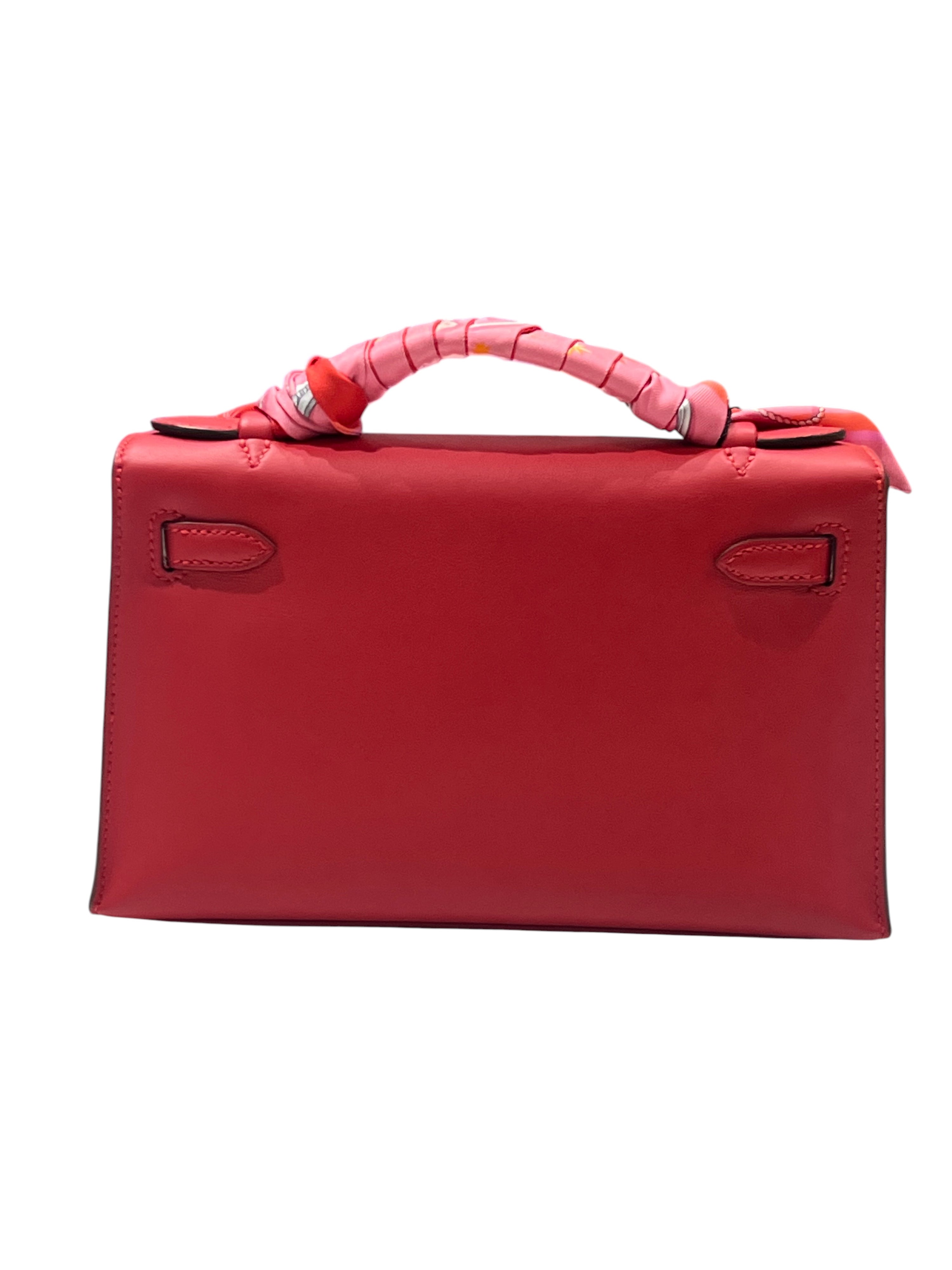 Hermès - pochette Kelly Clutch Swift rouge radieux 2025