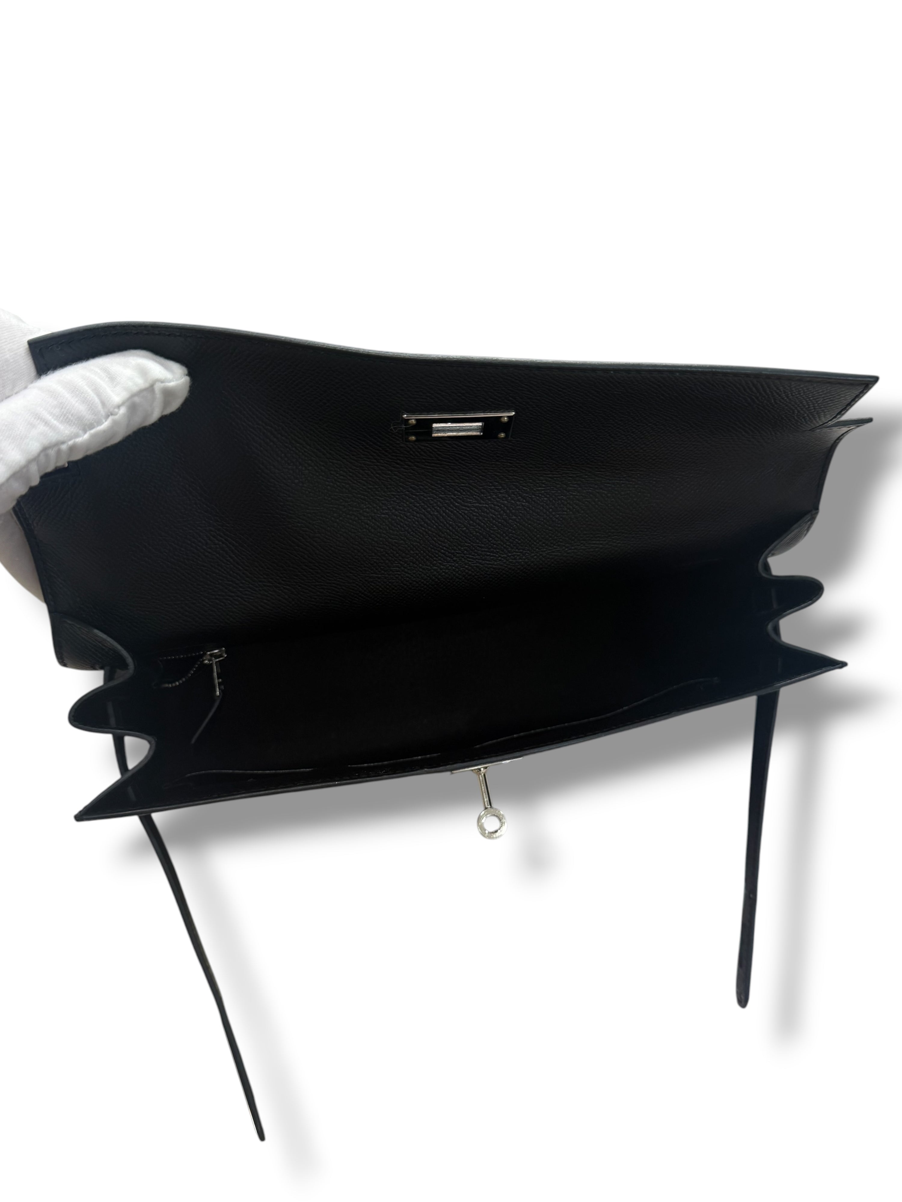 Hermès - Sac Kelly II sellier 32 epsom Noir